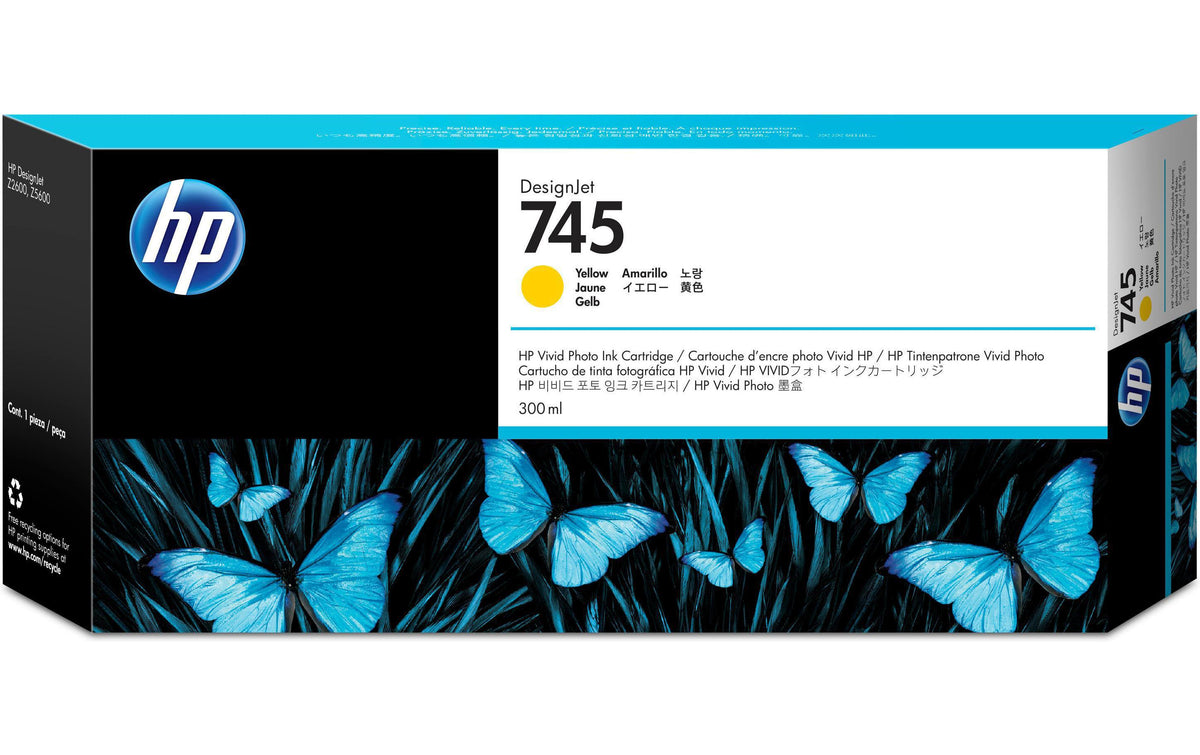 HP Tinte Nr. 745 Yellow (F9K02A) 300ml