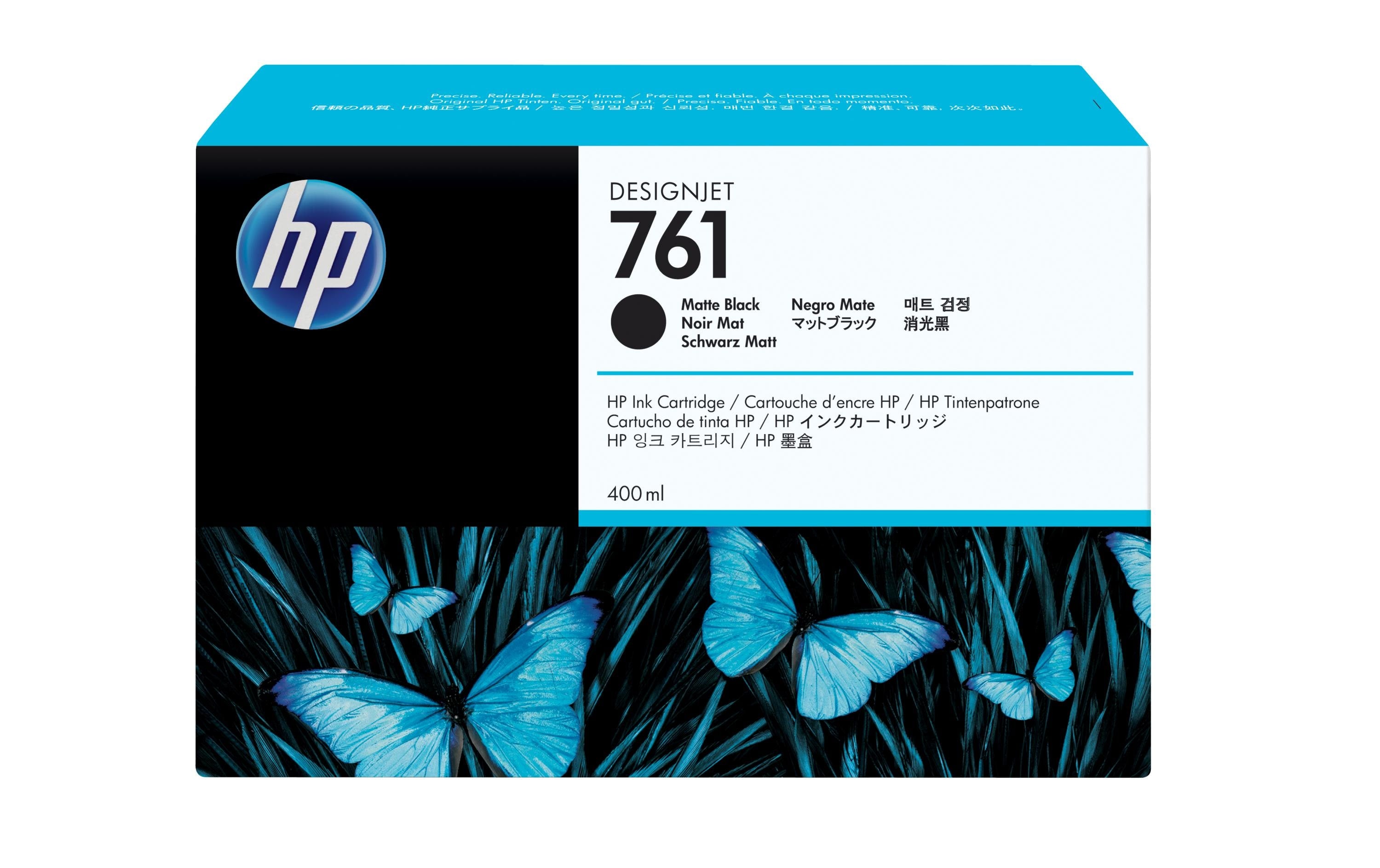 HP Tinte Nr. 761 - Mattschwarz (CM991A) 400 ml, für DesignJet T7100 / T7200