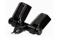 Abzweigstecker Clip-Clap 2xTyp13, schwarz einzeln klappbar 180° (vertikal)