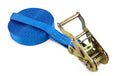Umreifungsgurt 25mm, L:4.00m, einteilig LC 1500 daN, Ratsche, Blau