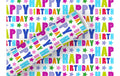 B+C Geschenkpapier 83g/m2, 70cm x 1.5 m Happy Birthday Sterne