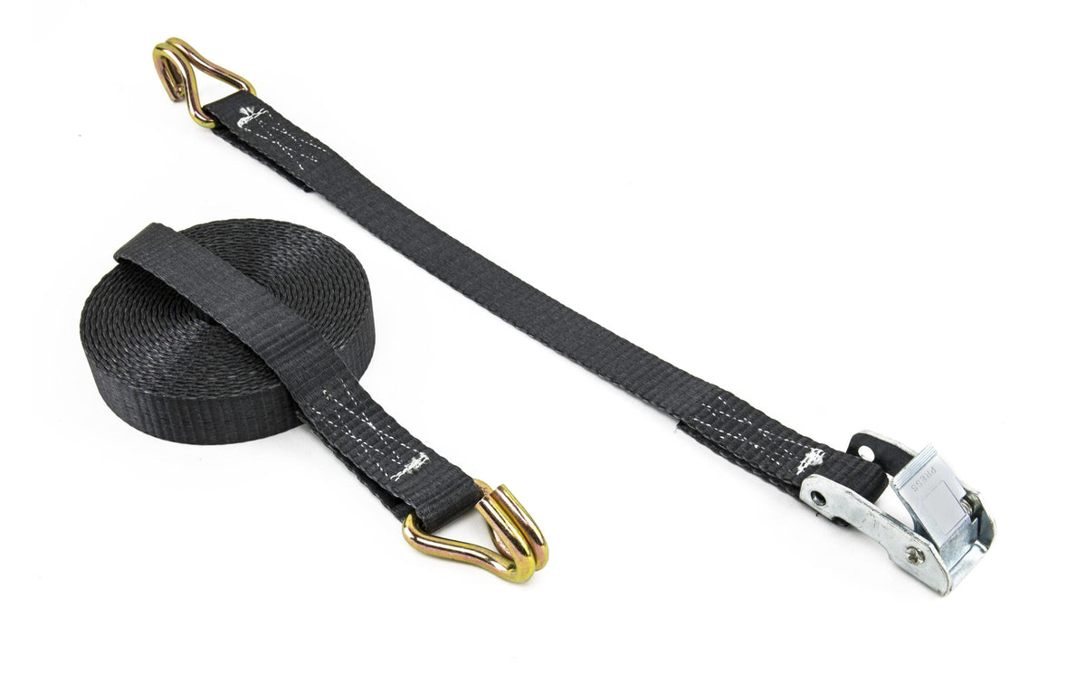 Zurrgurt 25mm Länge: 0.50 + 2.50 m/3.00m LC 300/600 daN, Schwarz, Doppelspitzhaken