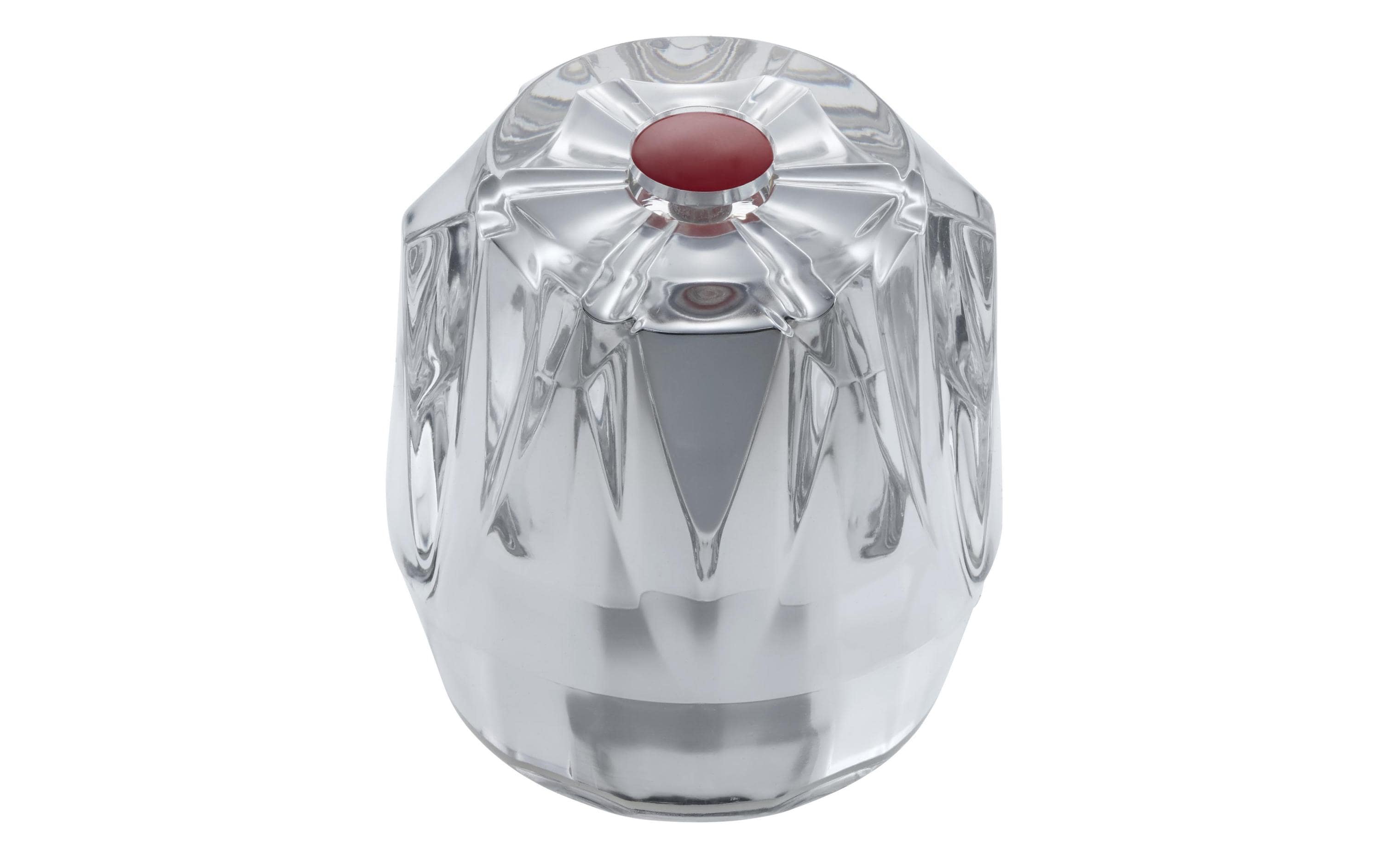 mateu Kristallgriff rot mit Rastbuchse transparent
