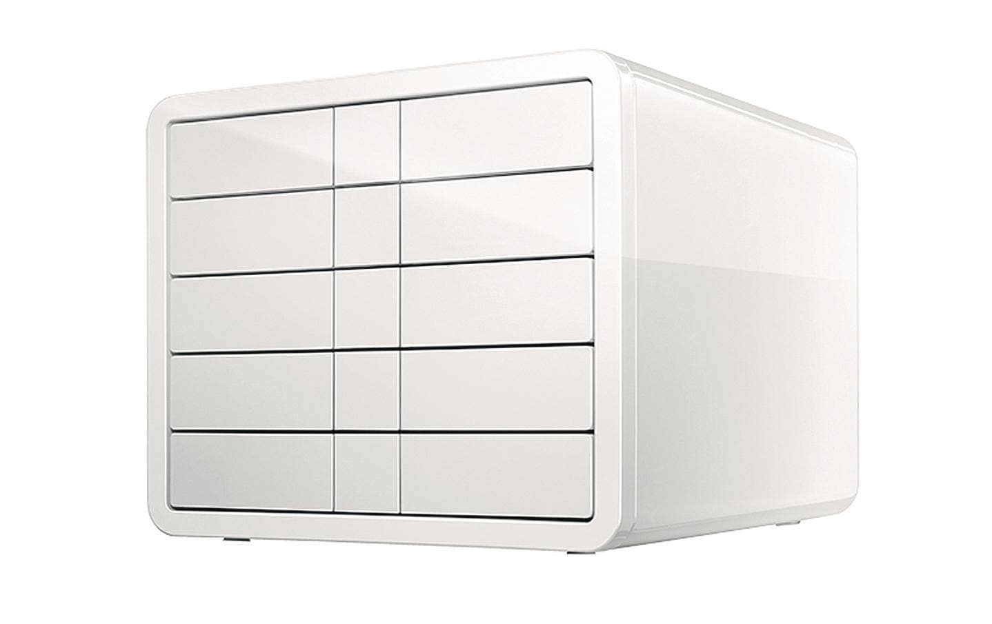 HAN Schubladenbox Smart-Line weiss 5 Schubladen geschlossen