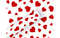 B+C Geschenkpapier 80g/m2, 70cm x 2 m Lovely weiss rot