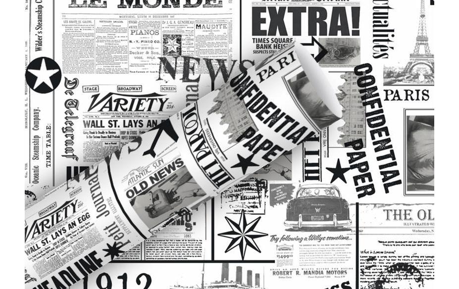 B+C Geschenkpapier 80g/m2, 70cm x 2 m News