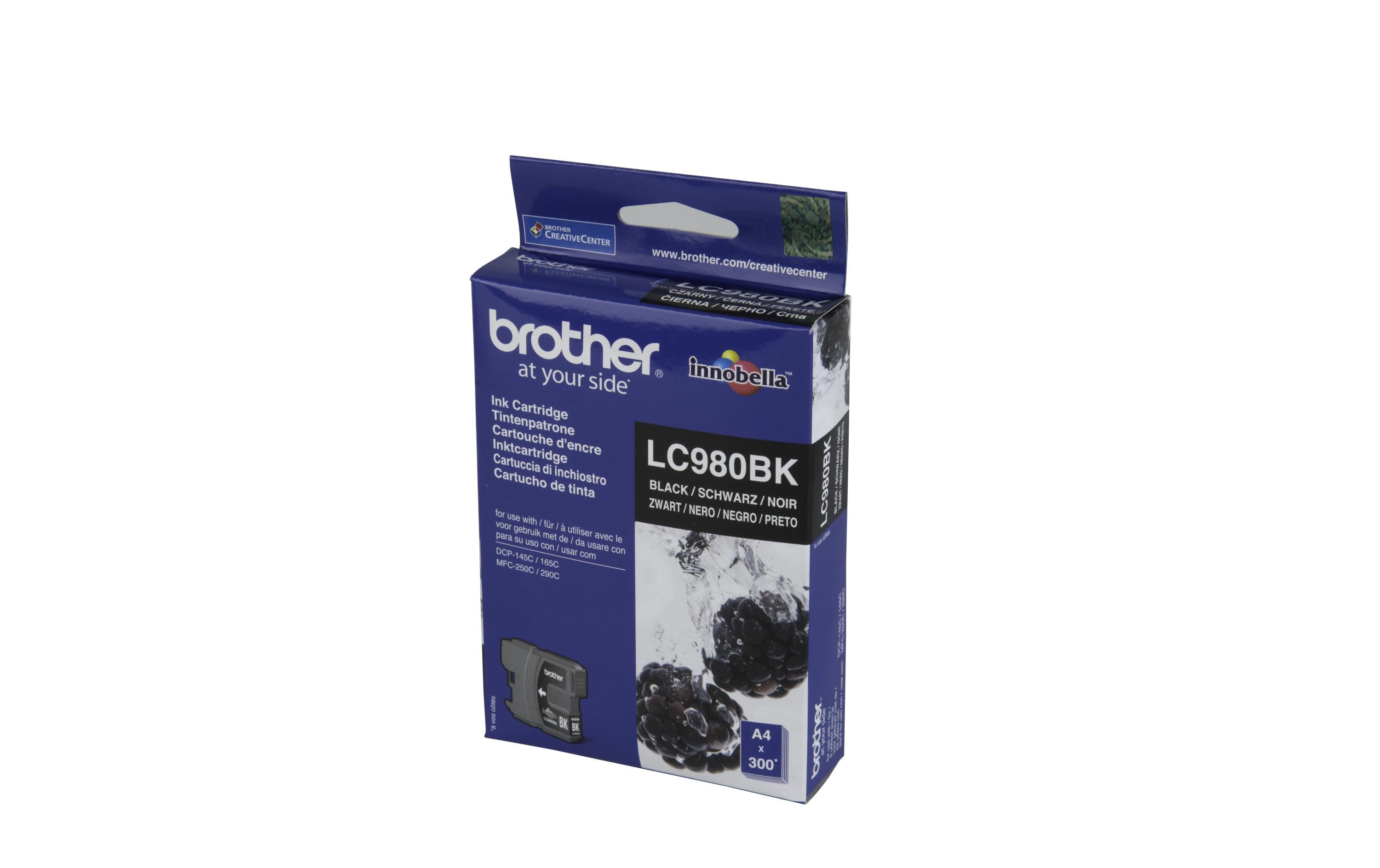 Tinte Brother LC-980BK zu 165C/290C Tinten Patrone schwarz