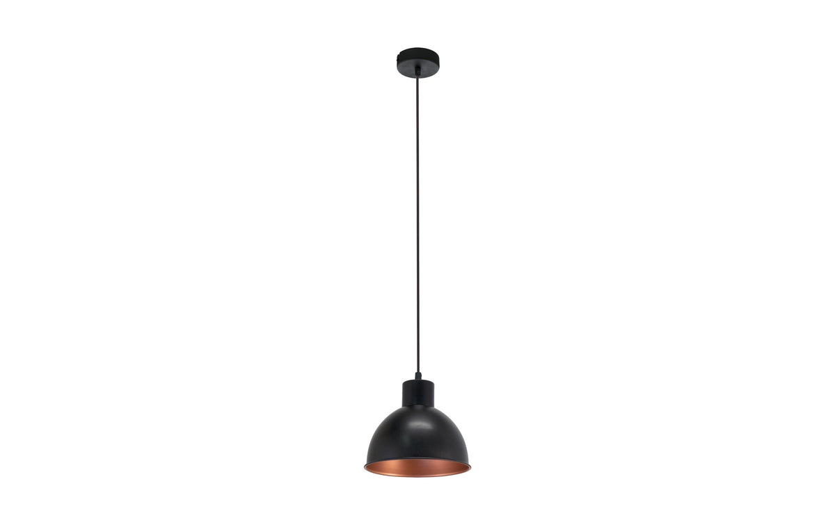EGLO TRURO 1 Hängeleuchte schwarz, kupfer Trend & Vintage / exkl. 1x E27 60W