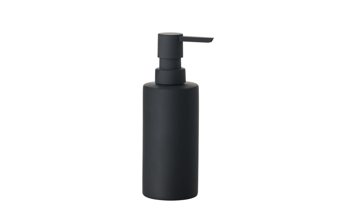 Zone Seifenspender Solo schwarz H:17.5cm D:6cm, Porzellan, 250ml