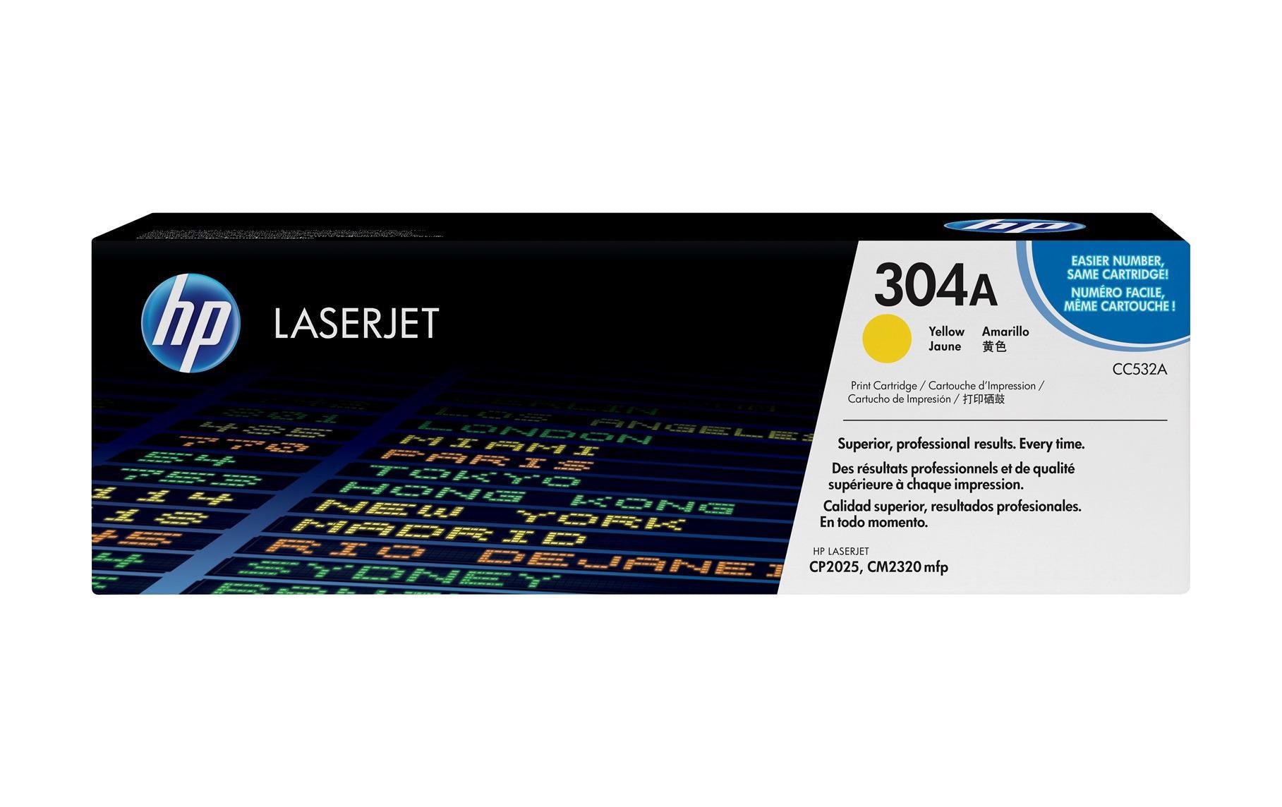 HP Toner 304A - Yellow (CC532A) Seitenkapazität ~ 2'800 Seiten