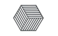 Zone Topfuntersetzer Hexagon grau Grösse 16x14x0.9cm, Silikon