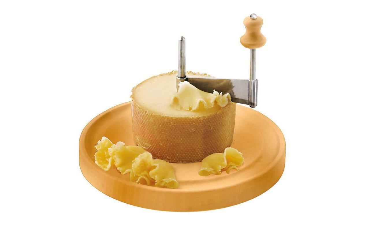 Paderno Käsereibe drehbar 22cm D: 22cm, H: 16cm mit Holzboden
