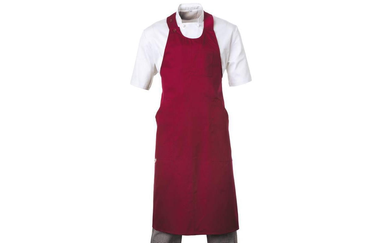 Paderno Küchenschürze lang Bordeaux Grösse: 94x100cm, 65% Polyester, 35%Baumwol
