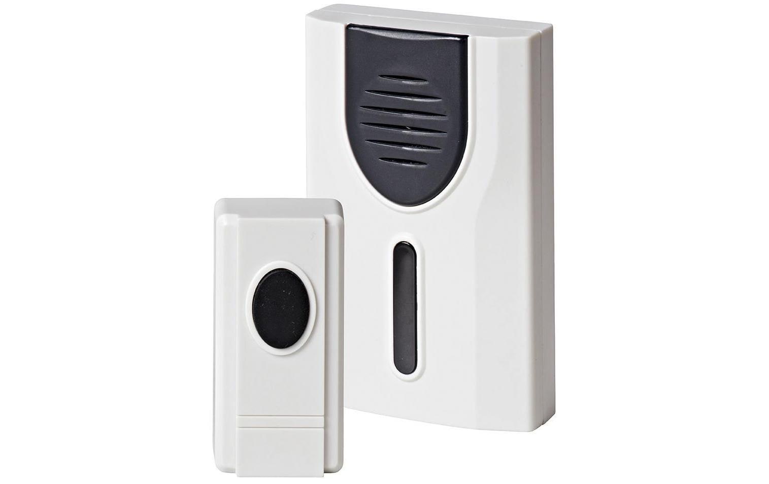 Heidemann Basic-Set Funkgong mit 1 LED 3 Melodien, 75m, weiss/schwarz