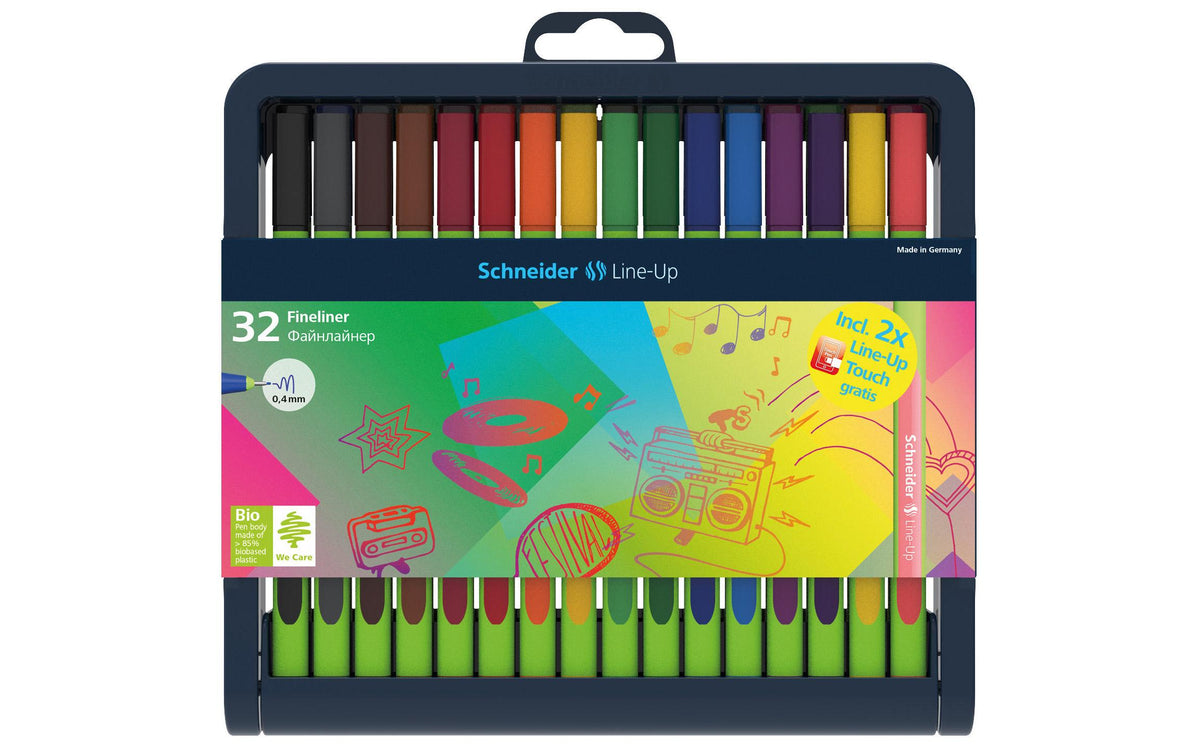 Schneider Fineliner Line-Up E-32 assortiert, 32 Stk.