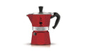 Bialetti Moka Express für 6 Tassen rot Aluminium poliert