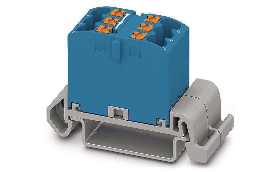 Phoenix Contact Verteilblock Klemme PTFIX 6x2.5-NS35A Blau