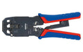 Knipex Crimpzange für Westernstecker 200 mm brüniert Mehrkomponenten-Hüllen