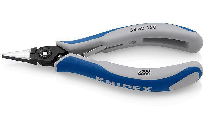 Knipex Präz.-Elektr.-Greifzange 130 mm Glatte Griffe, Kanten verrundet