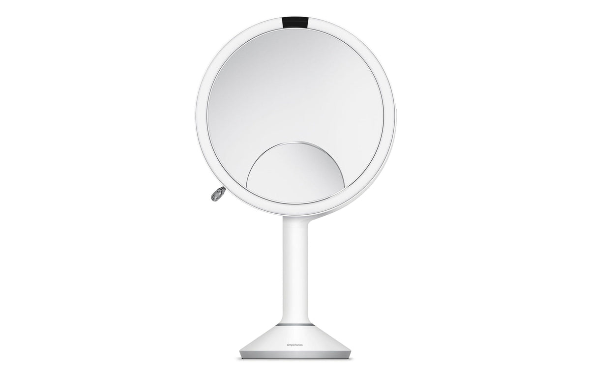 Simplehuman Sensorspiegel Trio 20cm weiss 1, 5, 10-fach Vergrösserung