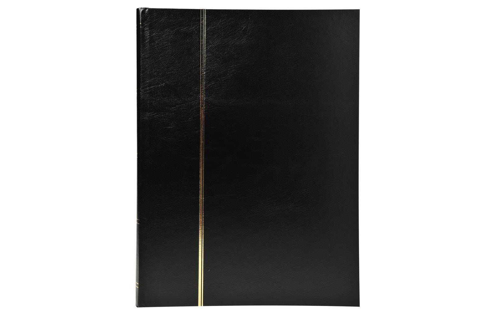 Exacompta Briefmarken Einsteckalbum Kunstleder, schwarz, 48 Seiten