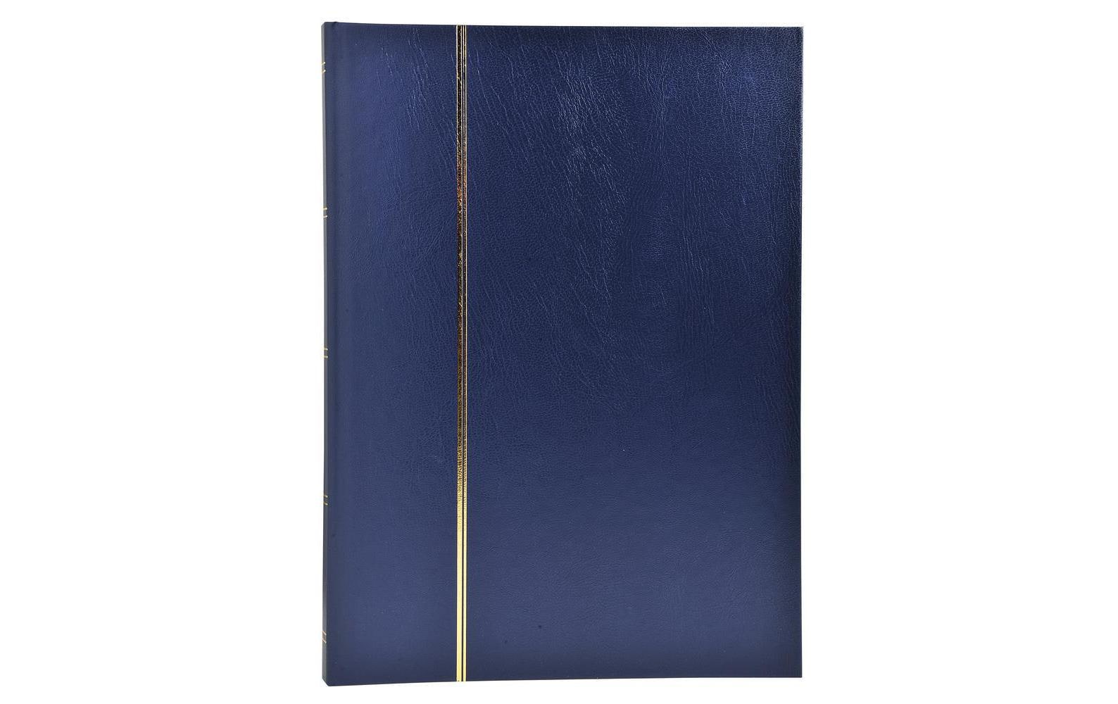 Exacompta Briefmarken Einsteckalbum blau Kunstleder, 48 Seiten