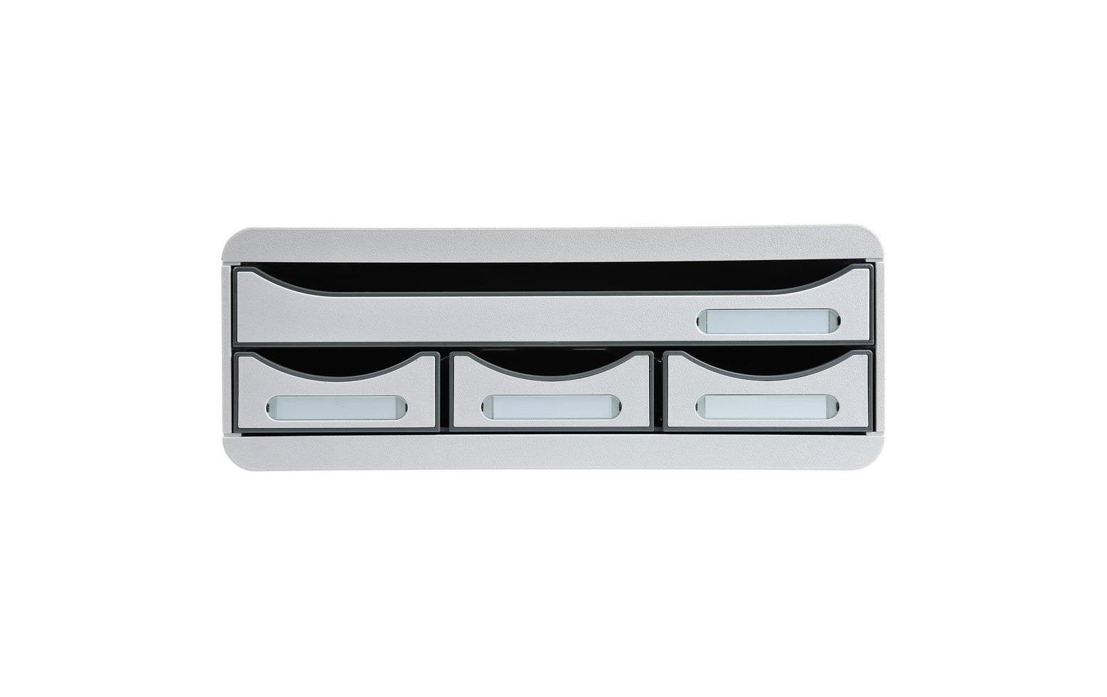 Exacompta TOOLBOX MINI 4 Schubladen grau Ordnungs- und Ablagebox mit 4 Laden