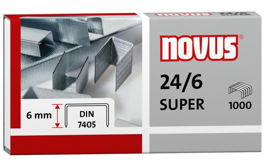 NOVUS 24/6 DIN SUPER Heftklammern Inhalts der Packung: 1.000 Heftklammern