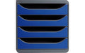 Exacompta BIG-BOX CLASSIC Ordnungsund Ablagebox, 4 off. Laden, blau