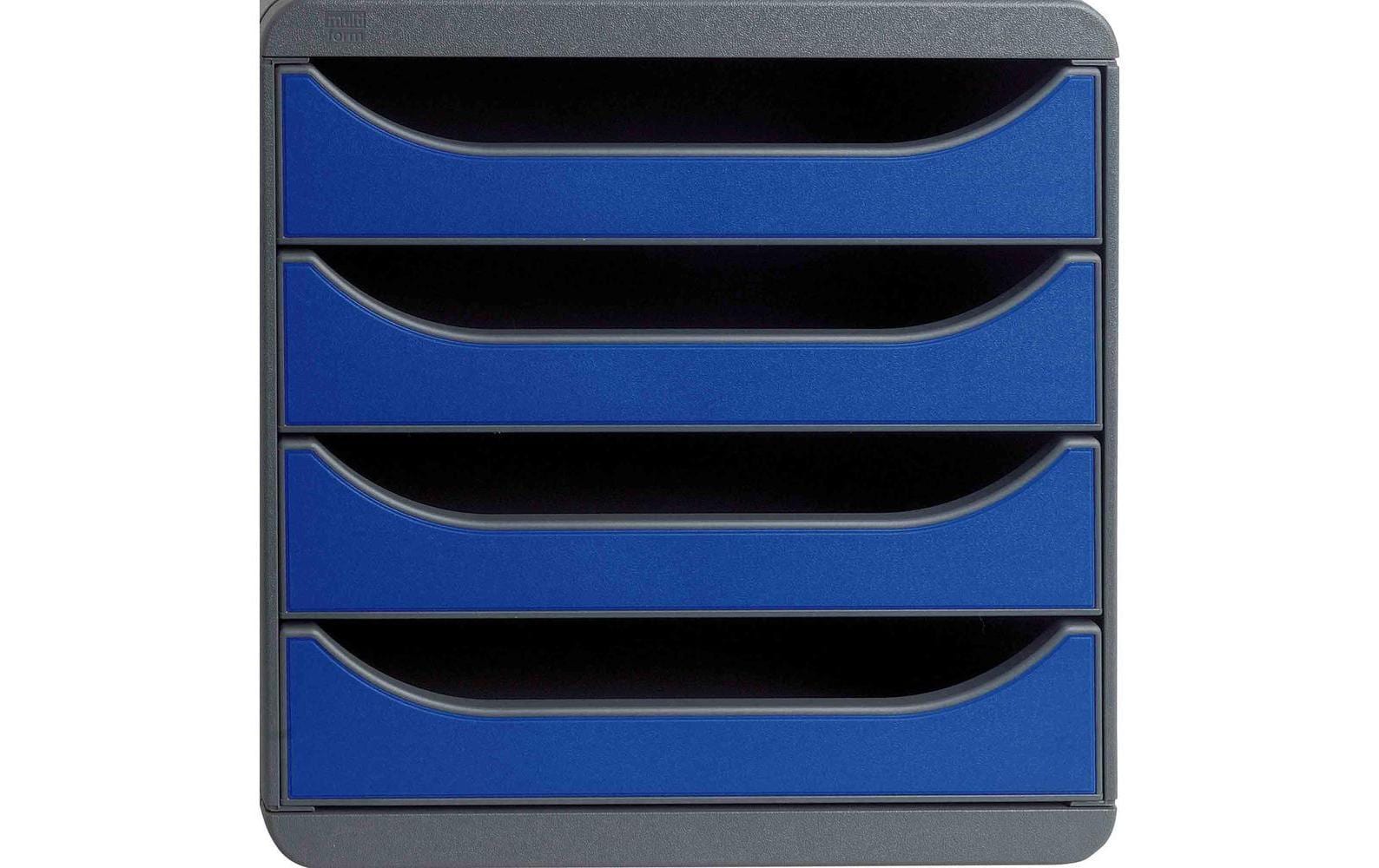 Exacompta BIG-BOX CLASSIC Ordnungsund Ablagebox, 4 off. Laden, blau