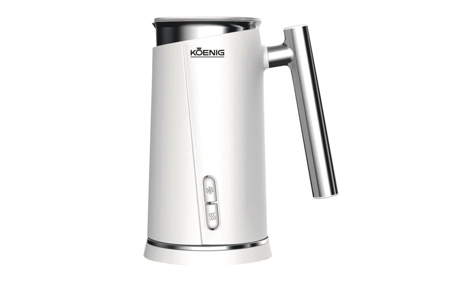 Koenig Milchaufschäumer White Edelstahl-Schaumschläger, 150ml Milch