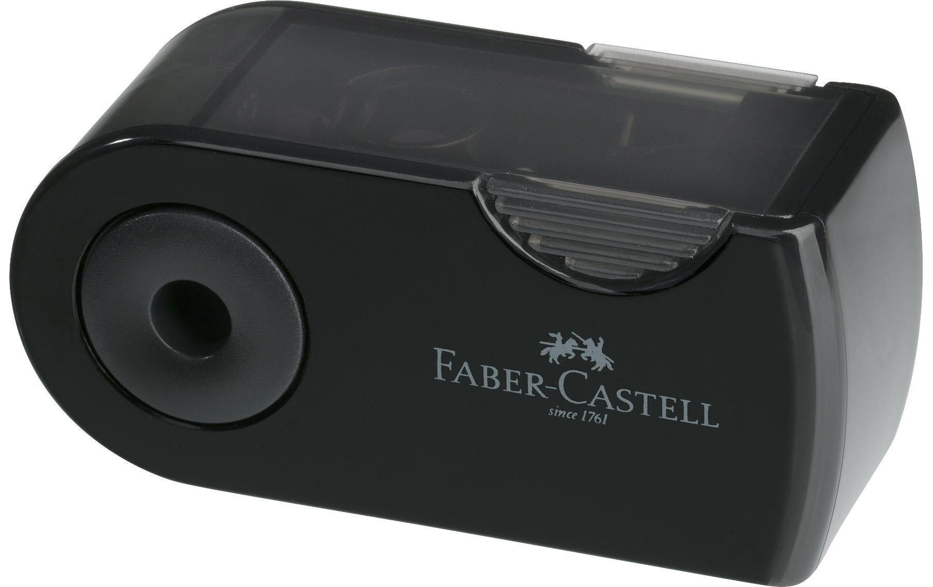 Faber-Castell Einfachspitzdose schwarz mit Schutzhülle