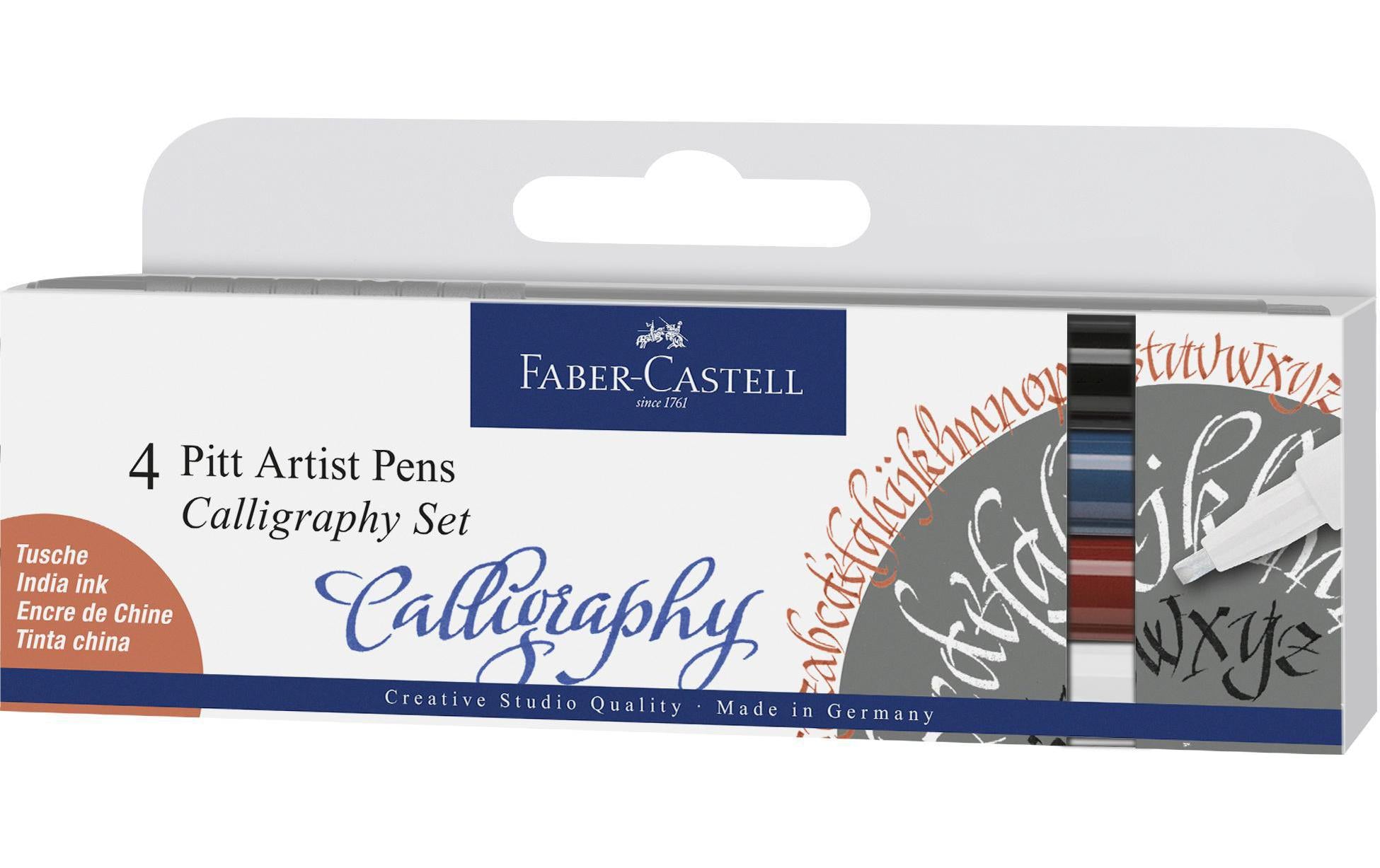 Faber-Castell PITT Artist Pen Calligraphy Set 4er Etui Standard