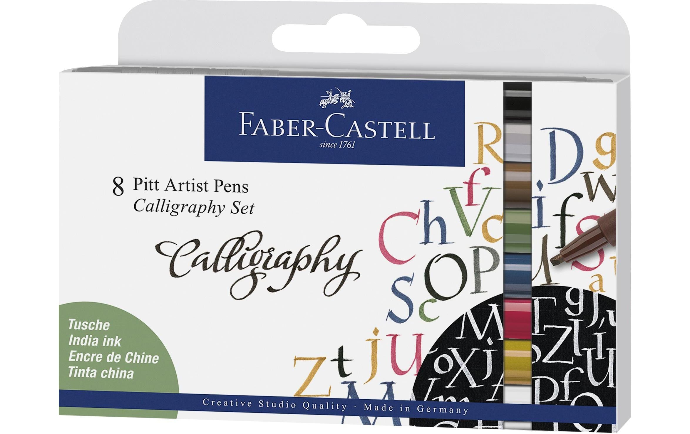 Faber-Castell PITT Artist Pen Calligraphy Set 8er Etui