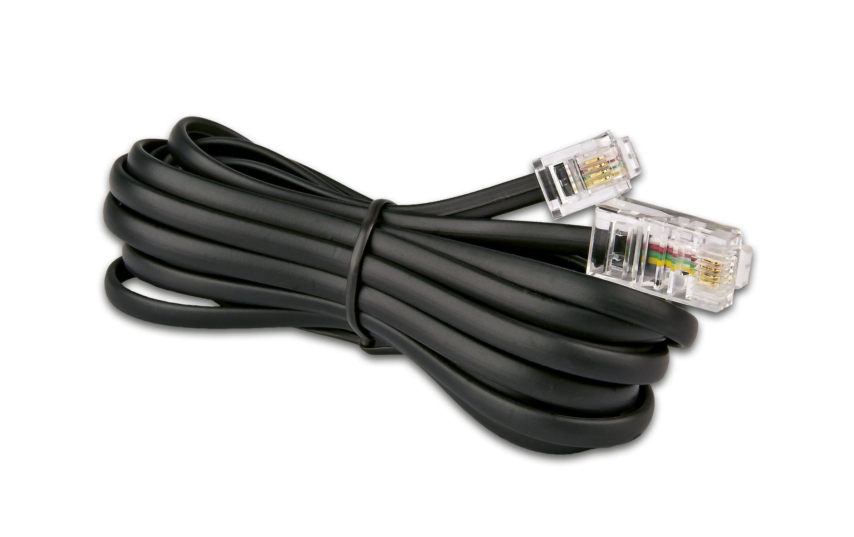 Wirewin Telefonkabel RJ-11 auf RJ-45 3 Meter, schwarz