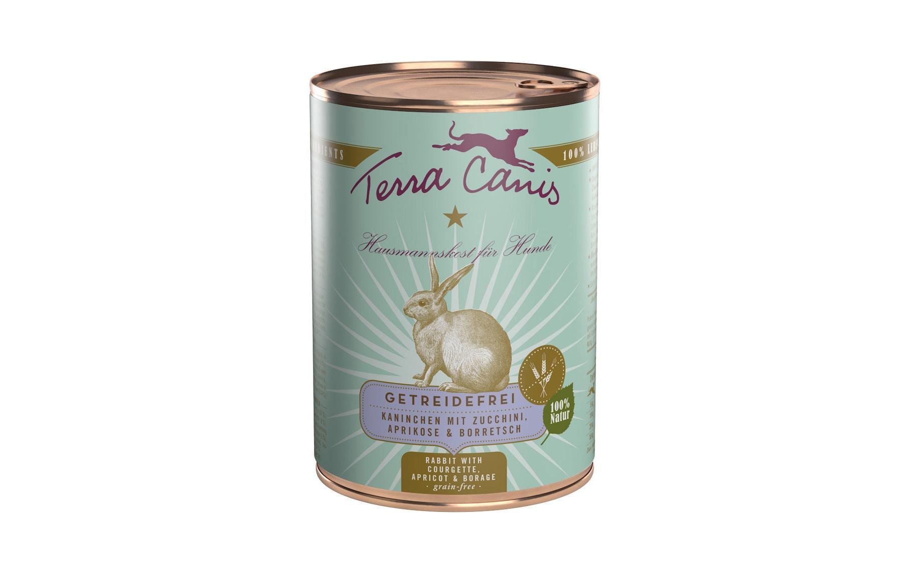 Terra Canis Nassfutter Menue Getreidefrei Kanin. 400g