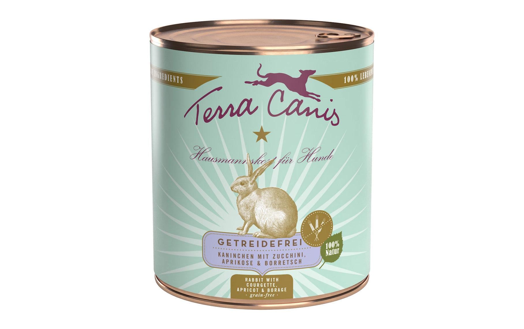 Terra Canis Nassfutter Menue Getreidefrei Kanin. 800g