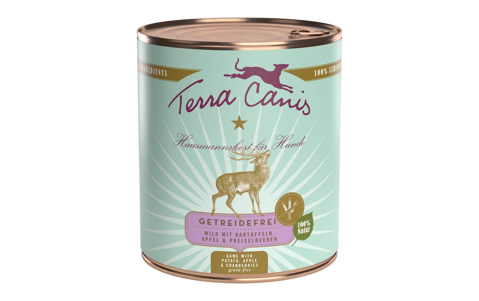 Terra Canis Nassfutter Menue Getreidefrei Wild 800g