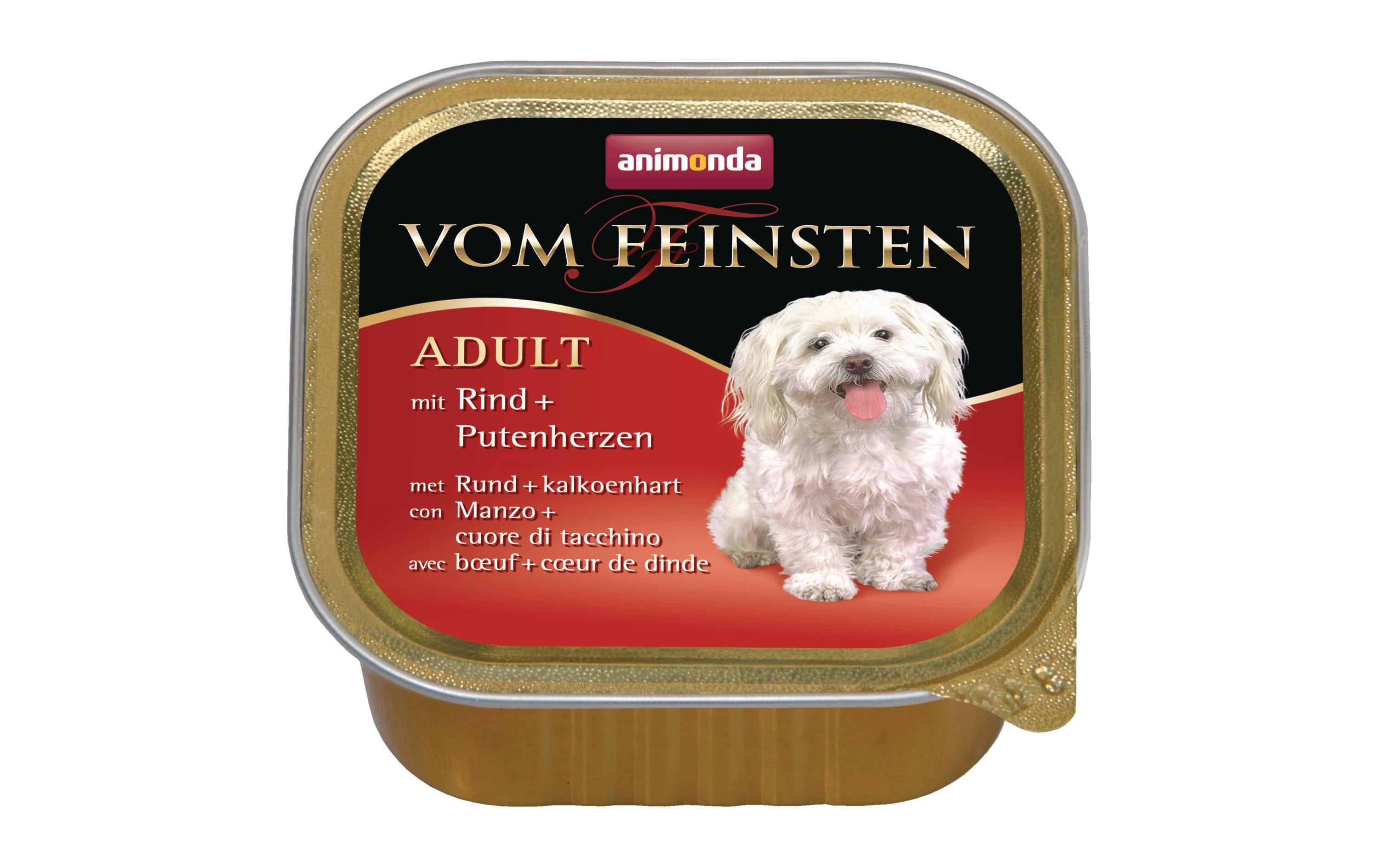 animonda Nassf. Vom Feinsten Cl. Rind+Putenherzen, 150g