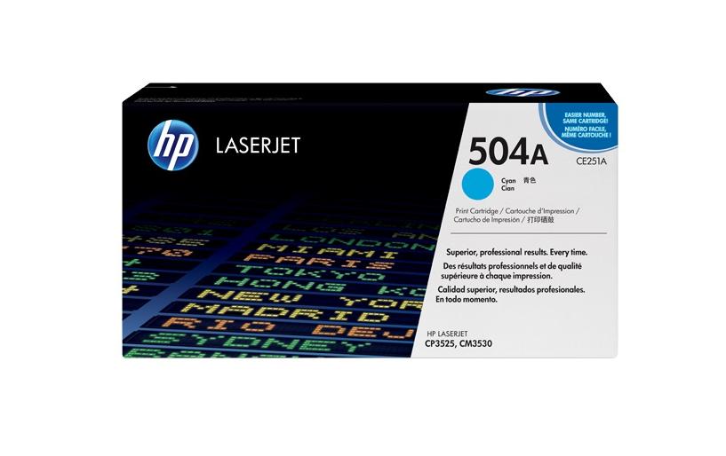 HP Toner 504A - Cyan (CE251A) Seitenkapazität ~ 7'000 Seiten