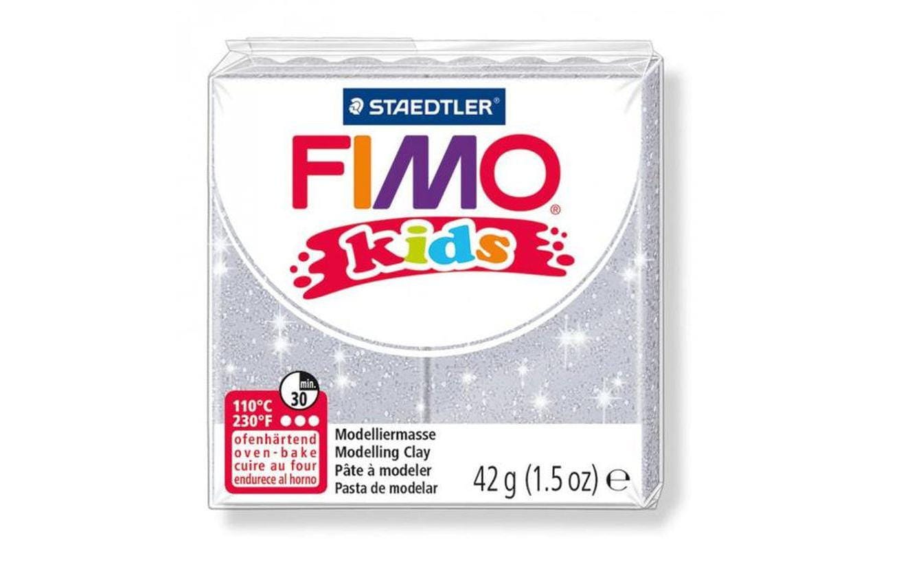 FIMO kids Modelliermasse Glitter silber ofenhärtend, besonders weich