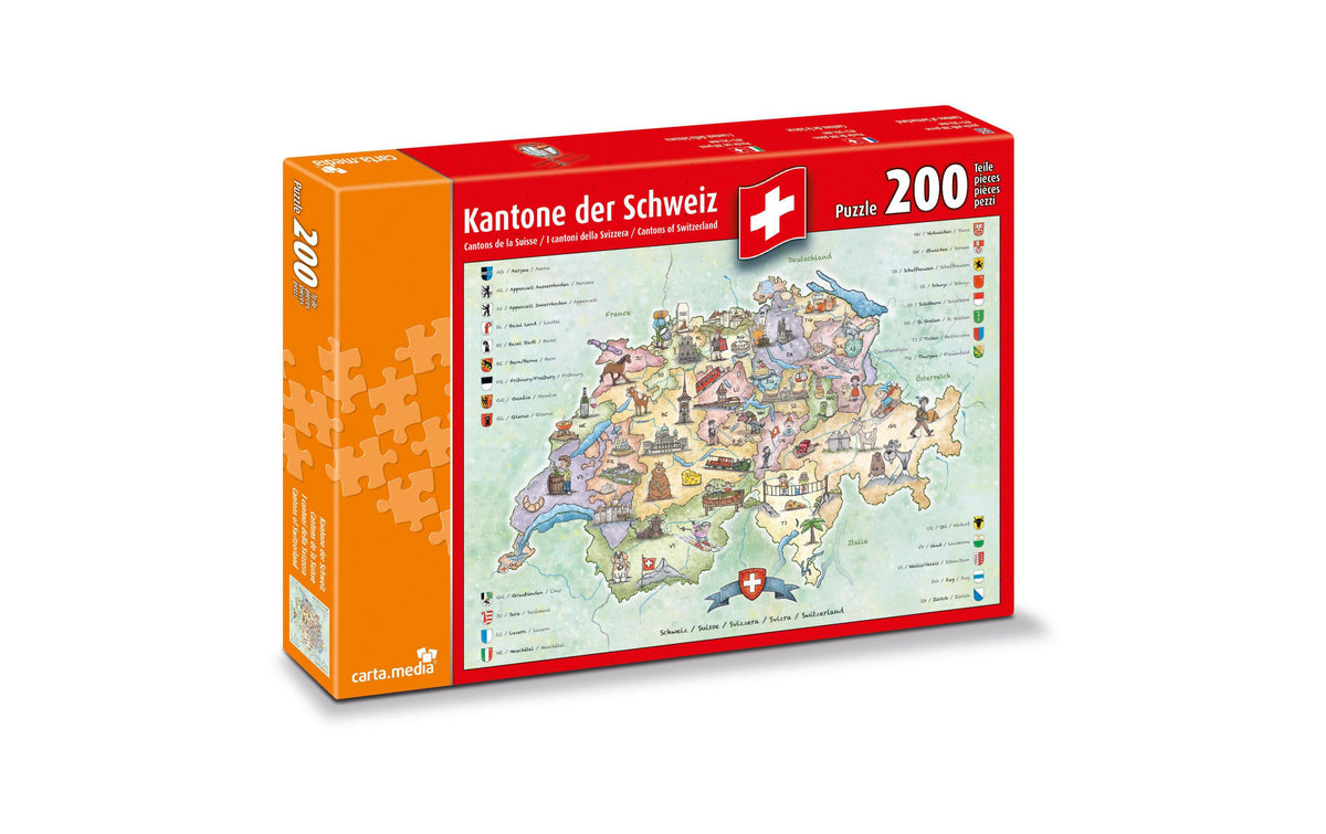 Puzzle Kantone der Schweiz 200 Teile