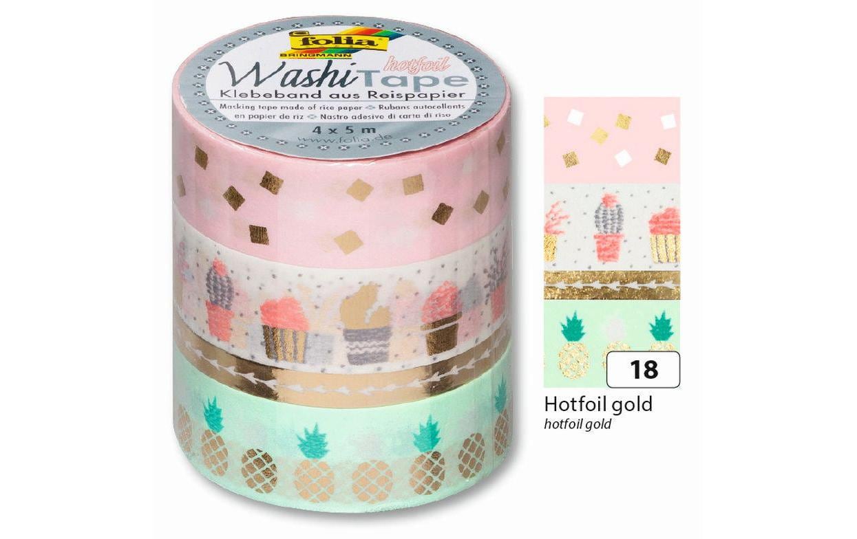 Folia Washi Tape Hotfoil gold 4er Set