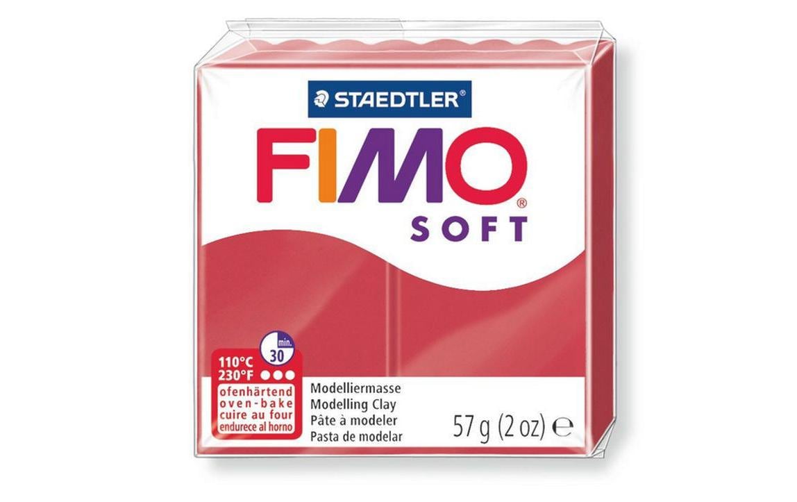FIMO Soft Modelliermasse kirschrot ofenhärtend, weich und soft