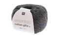 RICO Essentials Cotton Glitz DK, anthrazit 50 g, 130 m, 78 % CO, 19 % VI, 3 % PE