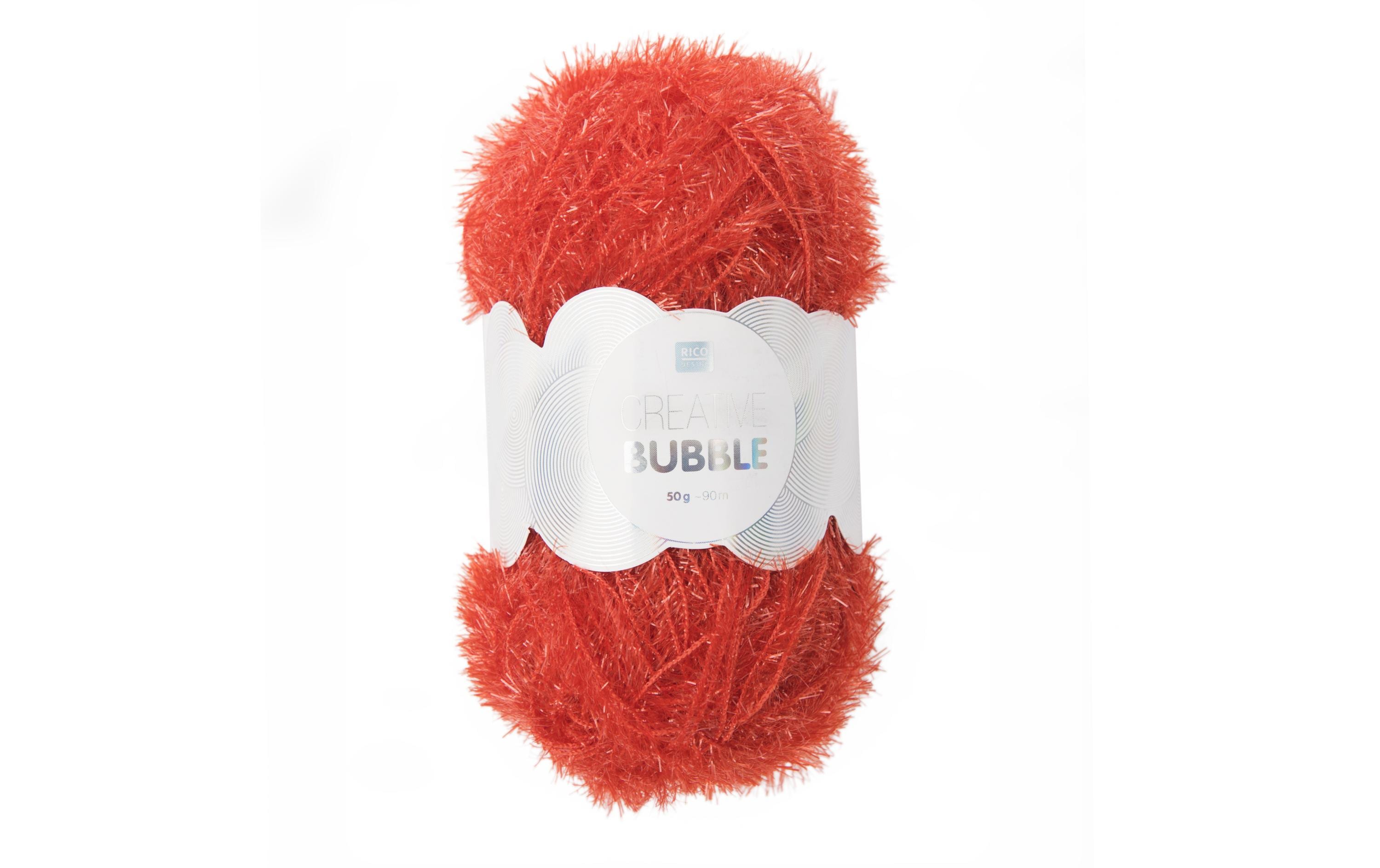 RICO Creative Bubble, rot 50 g, 90 m, 100 % PES