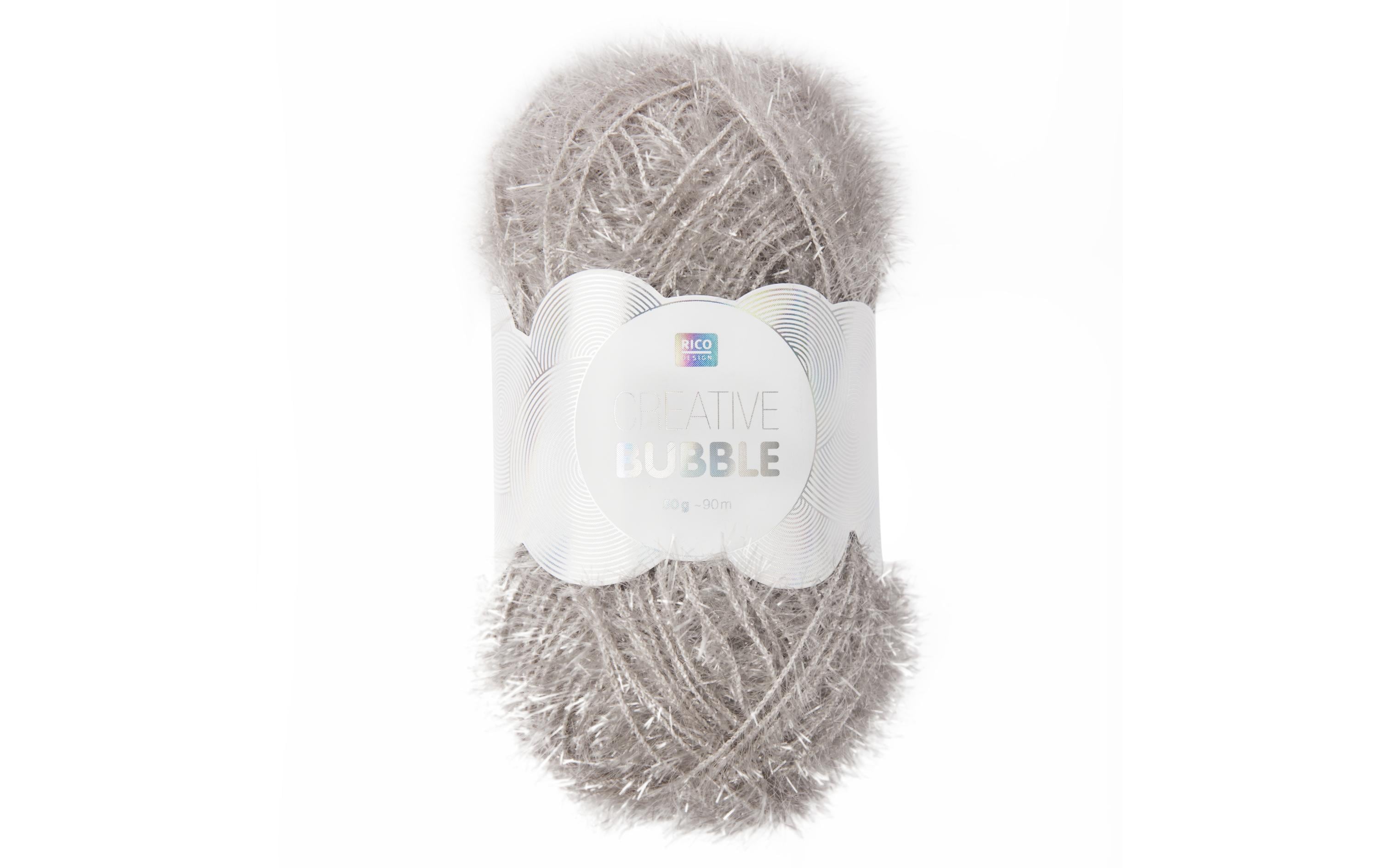 RICO Creative Bubble, silber 50 g, 90 m, 100 % PES