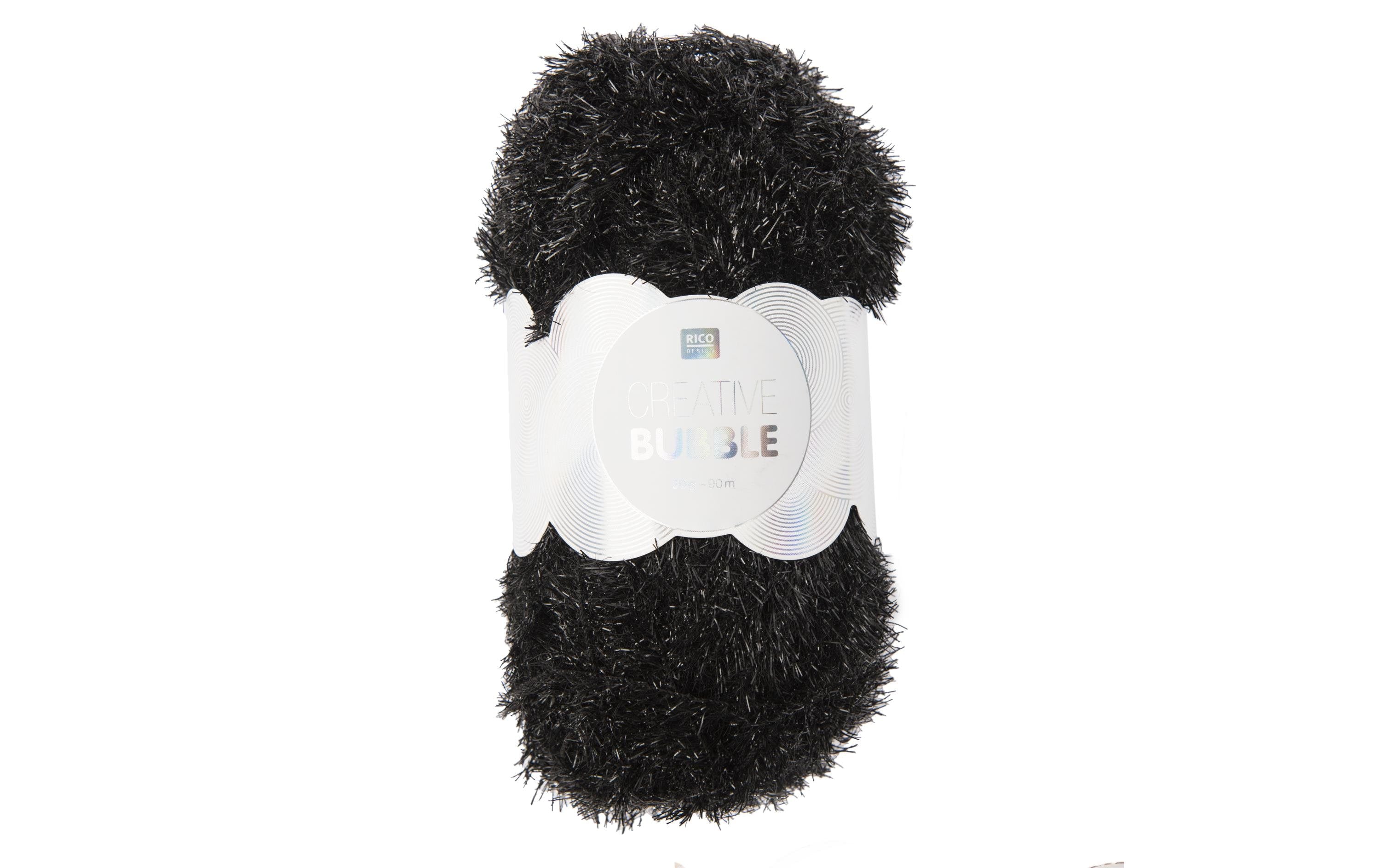 RICO Creative Bubble, schwarz 50 g, 90 m, 100 % PES
