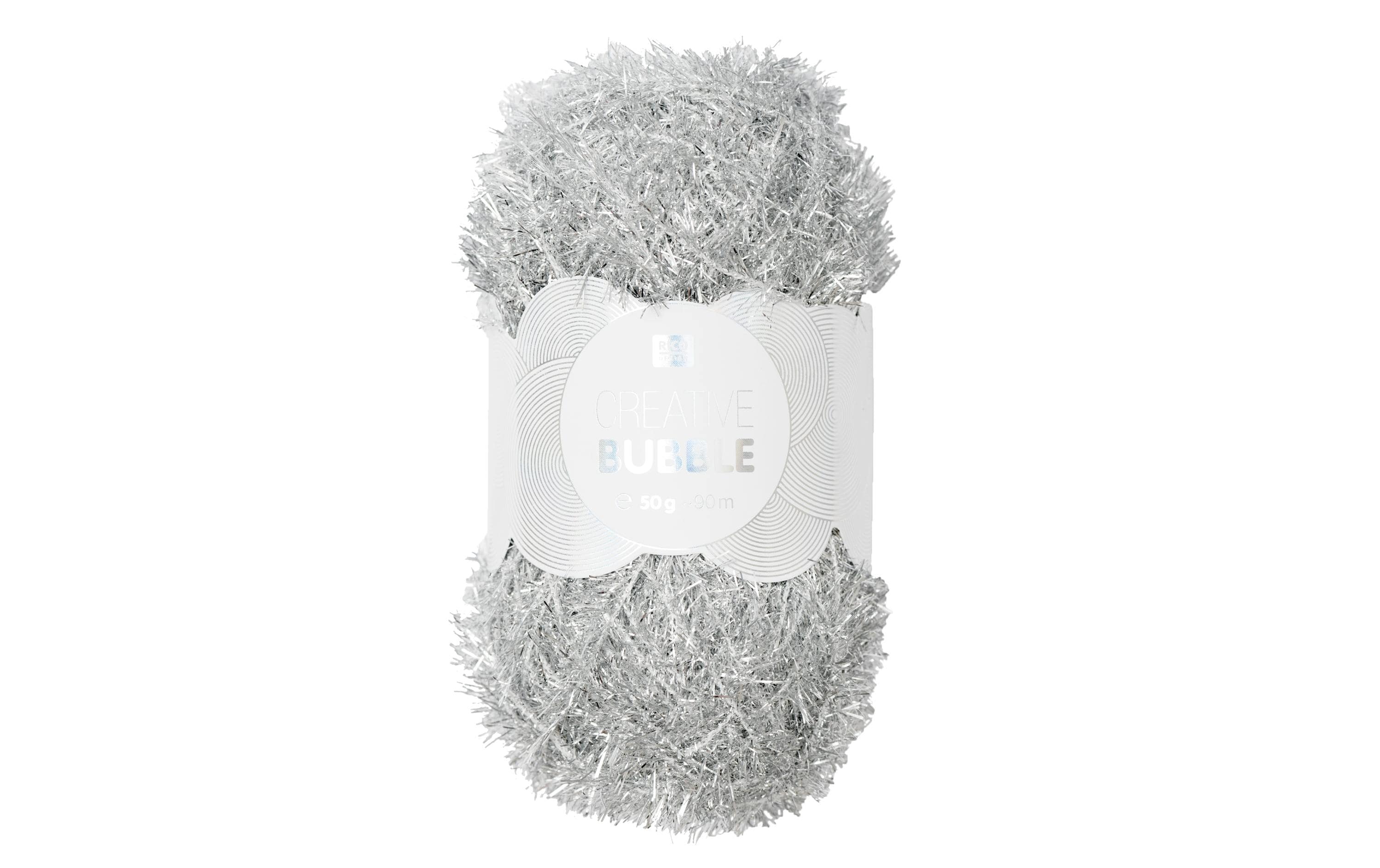 RICO Creative Bubble, metallic silber 50 g, 90 m, 100 % PES