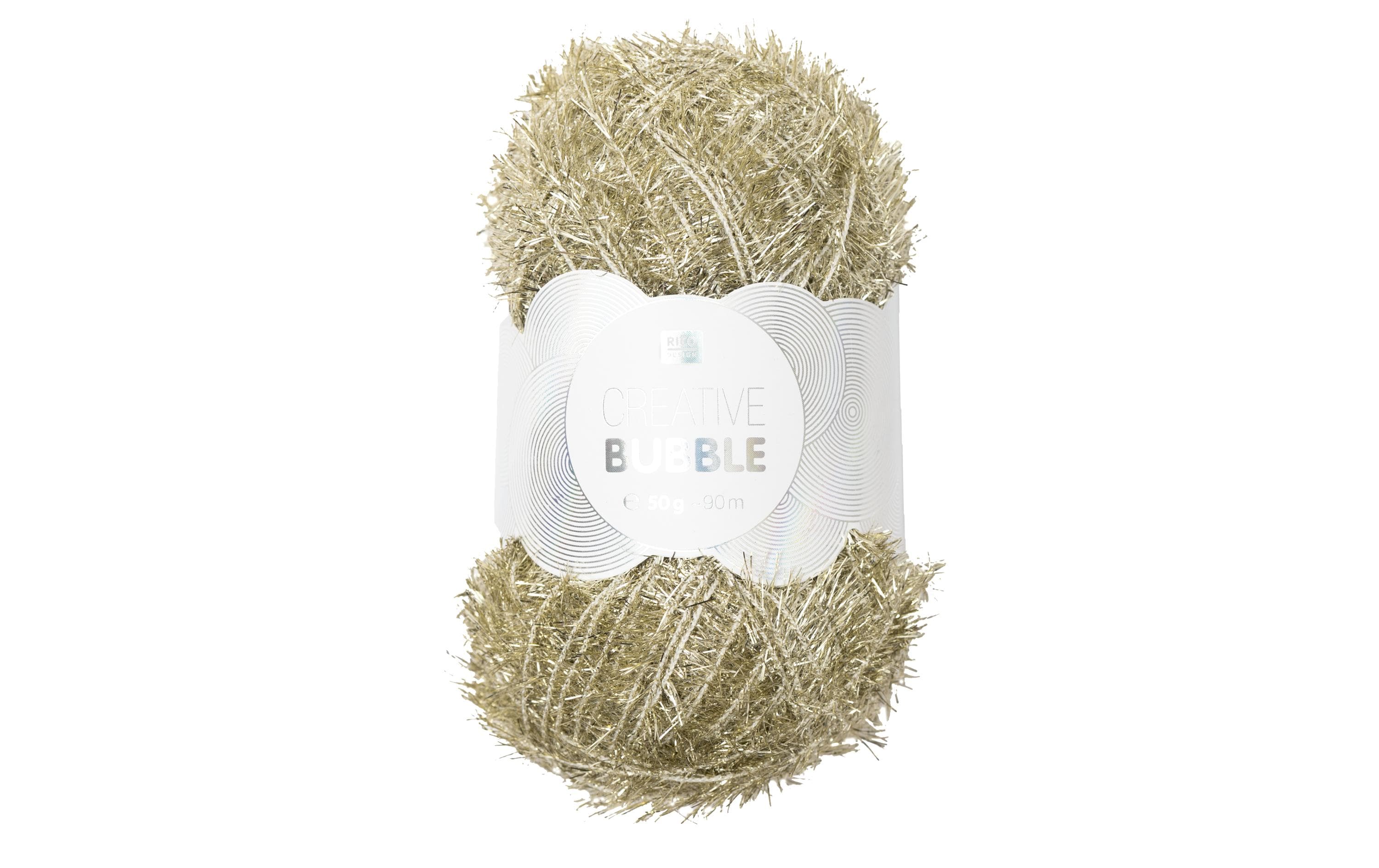 RICO Creative Bubble, metallic gold 50 g, 90 m, 100 % PES